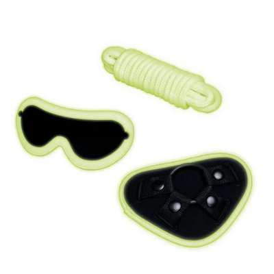 WhipSmart Glow In The Dark 4pc Strap-On Set - OSAS