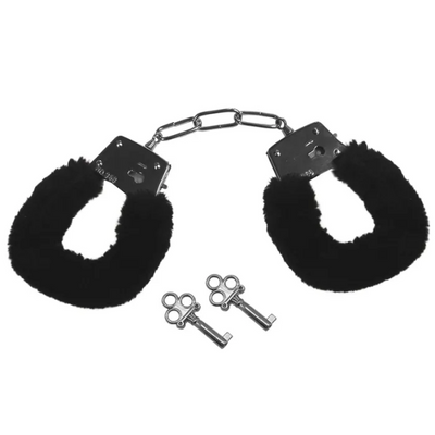 Sex & Mischief Furry Handcuffs Black