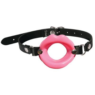 Sex & Mischief Silicone Lips Mouth Gag Pink - OSAS