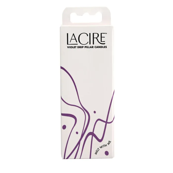 LaCire Drip Pillar Candles Violet