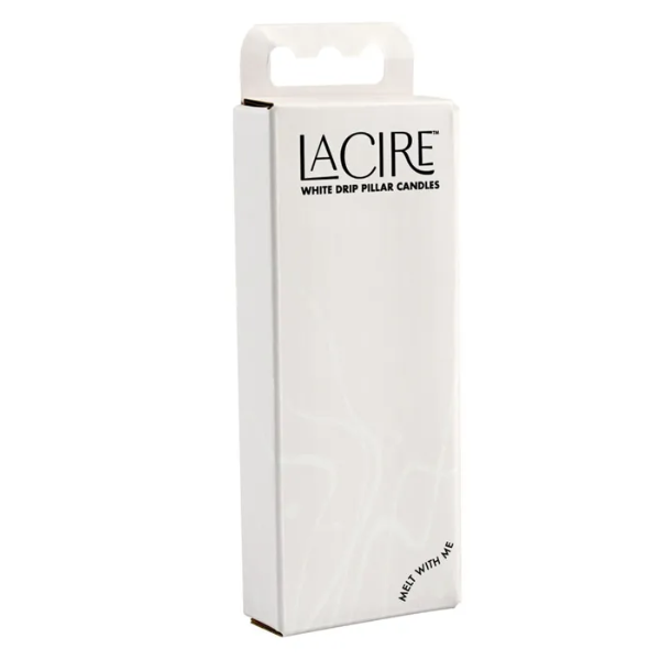 LaCire Drip Pillar Candles White