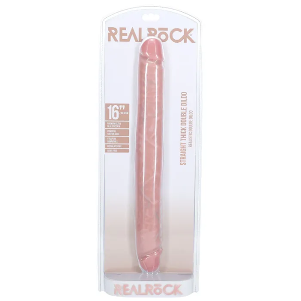 REALROCK 40cm Thick Double Dildo Flesh - OSAS