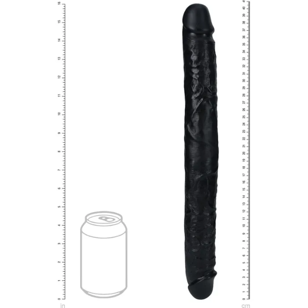 REALROCK 40cm Thick Double Dildo Black - OSAS