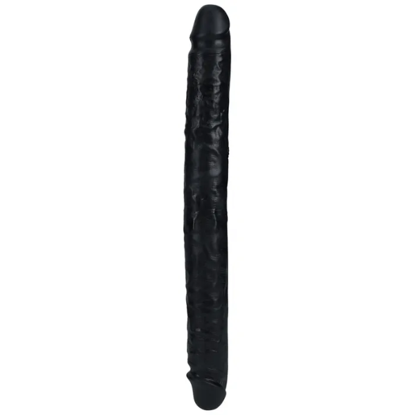 REALROCK 35cm Slim Double Dildo Black - OSAS