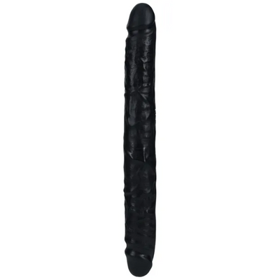 REALROCK 30cm Slim Double Dildo Black - OSAS