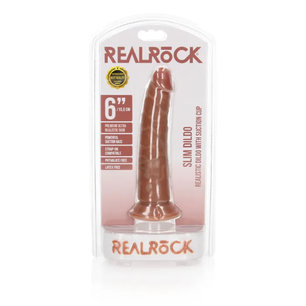 REALROCK Realistic Slim Dildo without Balls 15.5cm