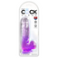 King Cock Clear 6in Cock with Balls Purple