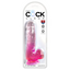 King Cock Clear 6in Cock with Balls Pink