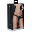 OUCH! Dual Silicone Ridged Strap-On Blk