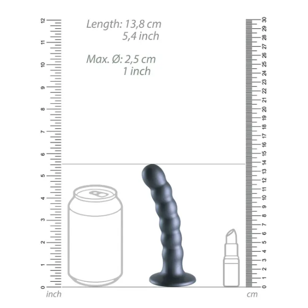 OUCH! Beaded Silicone G-Spot Dildo 5in