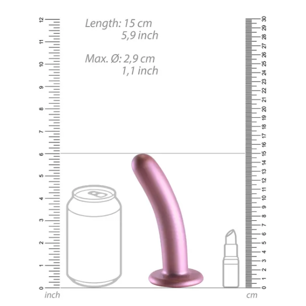 OUCH! Smooth Silicone G-Spot Dildo 6in