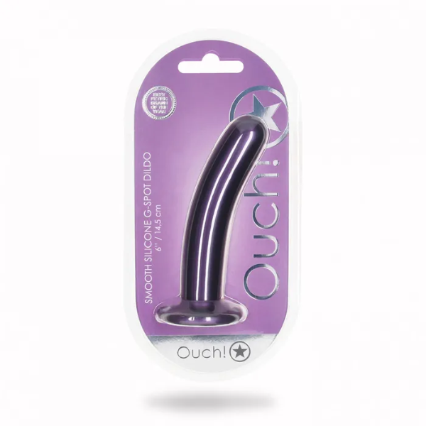 OUCH! Smooth Silicone G-Spot Dildo 6in