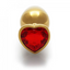 OUCH! Heart Gem Gold Butt Plug L - OSAS