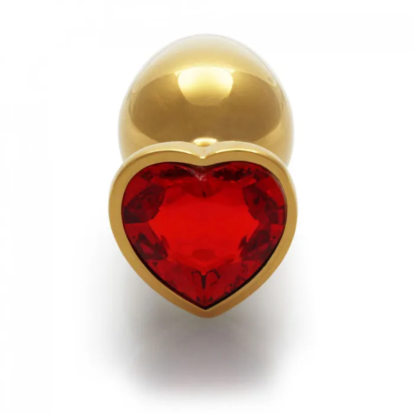 OUCH! Heart Gem Gold Butt Plug L - OSAS