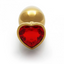 OUCH! Heart Gem Gold Butt Plug M