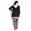 Kixies Lois Black with Back Seam Thigh Highs Size C - OSAS