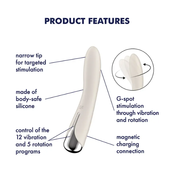 Satisfyer Spinning Vibe 1 Beige - OSAS