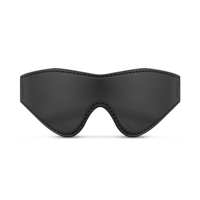 Faux Leather Blindfold Black