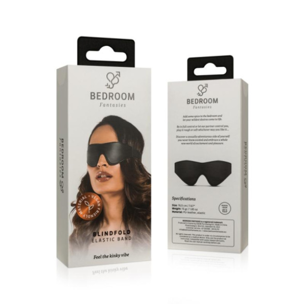 Faux Leather Blindfold Black