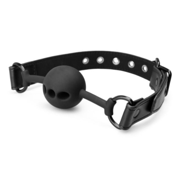 Breathable Silicone Ball Gag Black