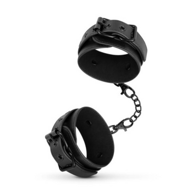 Faux Leather Ankle Cuffs Black