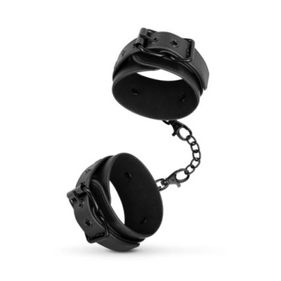 Faux Leather Handcuffs Black