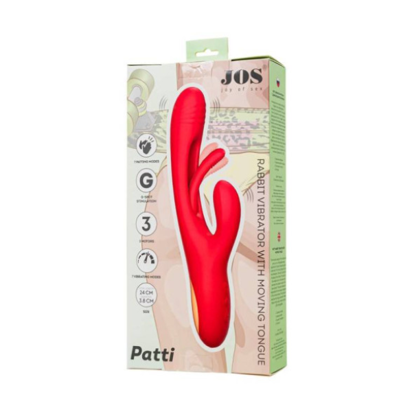 JOS Patti Moving Tongue Rabbit Vibrator Red