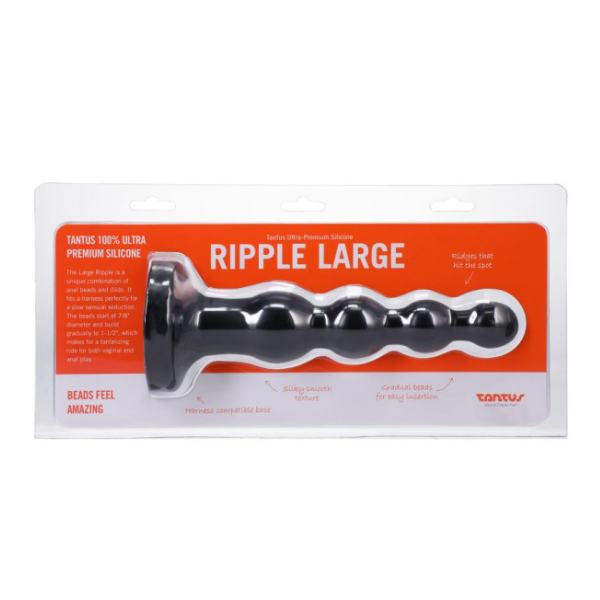 Ripple Large Onyx Anal Beads Dildo