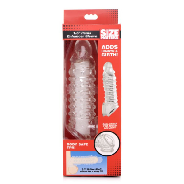 Penis Enhancer Sleeve 1.5in Clear