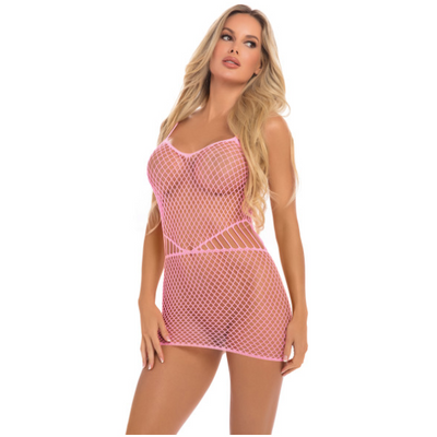 Roll Up Net Mini Dress - OSAS