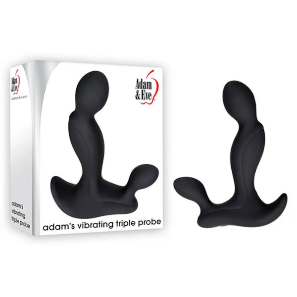 Adam & Eve Adam's Vibrating Triple Probe Prostate Massager - OSAS