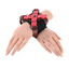 S&M Exs & Ohs Cross Cuffs Red/Black