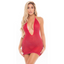 Love Bite Plunge Halter Dress Red