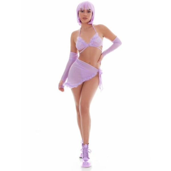 Feeling Fuzzy Lilac Festival Set incl Pasties S/M - OSAS