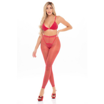 Tall Order – 3-teiliges Leggings-Set, Rot