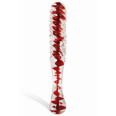 Adam & Eve Sweetheart Swirl Glass Dildo