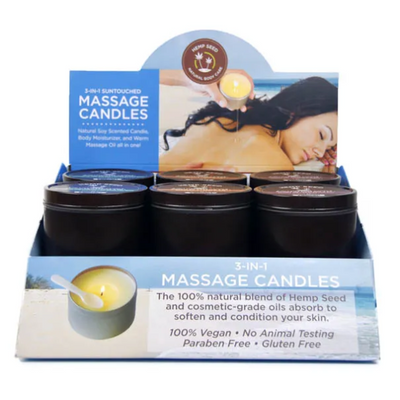 Hemp Seed 3-In-1 Massage Candle 12pk