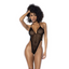 Black Polka Dot Halter Neck Bodysuit S/M - OSAS
