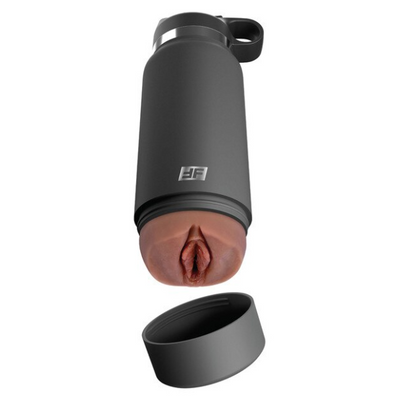 PDX Plus Fuck Flask Secret Delight Discreet Stroker Grey Bottle Brown