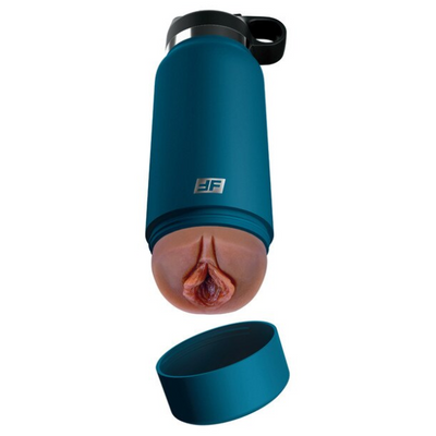 PDX Plus Fuck Flask Private Pleaser Discreet Stroker Blue Bottle Brown