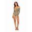 Dreamgirl Seamless Long Sleeve Teddy with Removeable Gold Halter Chain Sage - One Stop Adult Shop