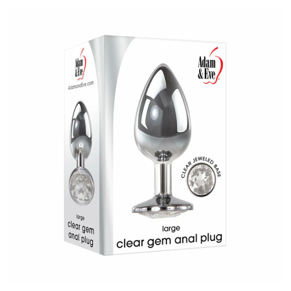 Adam & Eve Clear Gem Anal Plug Large - One Stop Adult Shop