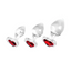 Adam & Eve Red Heart Gem Glass Plug Set - OSAS