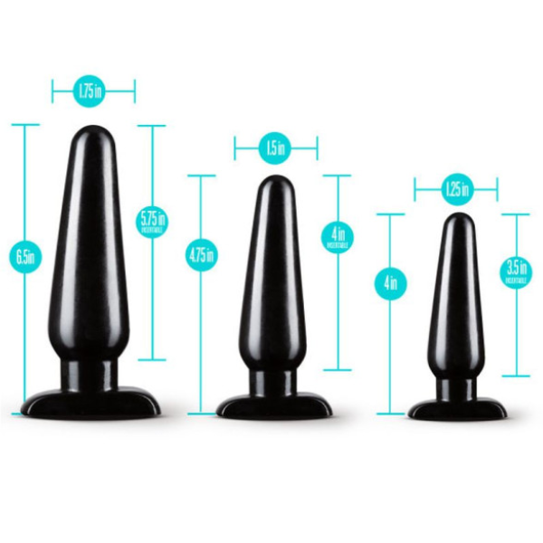 Anal Adventures 3 Pc Basic Plug Kit