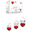 Adam & Eve Red Heart Gem Glass Plug Set - OSAS