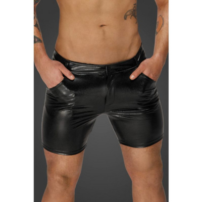 Snake Wetlook Mid Length Shorts with Back Pockets - OSAS