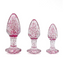 Adam & Eve Glitter Gem 3-Piece Butt Plug Set Pink - One Stop Adult Shop