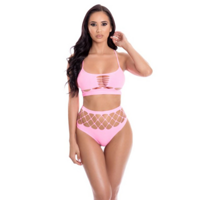 Neon Dreams 2 Pc Bra Set Pink - OSAS