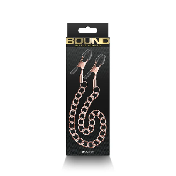 Bound Nipple Clamps DC2 Rose Gold - One Stop Adult Shop