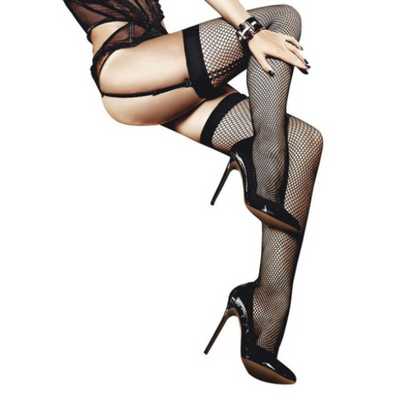 Fishnet Thigh High w Back Seam - One Stop Adult Shop